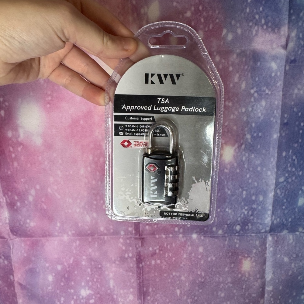 KVW TSA Approved Luggage Padlock, designed for security during travel 🛍